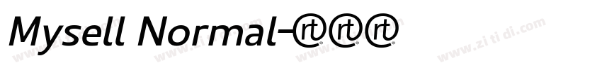 Mysell Normal字体转换
